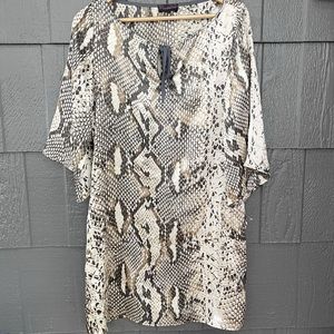 Hale Bob Silk Snake Print Dress